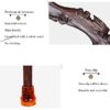 MUUL-WHCH Wood Cane with Supportive Curved Handle, Exquisite Carving Walking Canes, Handmade Carved Sticks, Ebony Crutch Stick Gift for Men and Women - Image 5