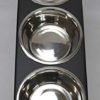 Great Dane Elevated dog bowls triple dish feeder stand raised dog bowls powdercoated steel 21" tall - Image 4