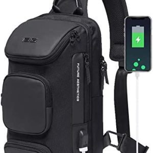 OZUKO Sling Backpack Sling Bag Crossbody Backpack Shoulder Casual Daypack Rucksack for Men