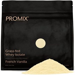 Promix Whey Protein Isolate Powder, Vanilla - 2.5lb Bulk - Grass-Fed & 100% All Natural - ­Post Workout Fitness & Nutrition Shakes, Smoothies, Baking & Cooking Recipes - Gluten-Free & Keto-Friendly