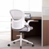 Office Chair, Desk Chair, Ergonomic Home Office Desk Chairs, Mid Back Mesh Computer Chair, Cute Swivel Rolling Task Chair Cushion, Lumbar Support and Flip-up Armrests - Image 2