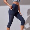 Women's Fashion Solid Color Stitching Sports Fitness Running Yoga Leggings Q02 - Image 2