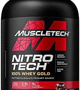 Whey Protein Powder | MuscleTech Nitro-Tech Whey Gold Protein Powder | Whey Protein Isolate Smoothie Mix | Protein Powder for Women & Men | Chocolate Protein Powder, 2 lbs (28 Serv)-package varies