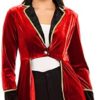 Moily Women's Velvet Victorian Steampunk Tailcoat Ringmaster Circus Show Blazer Jacket Party Wear - Image 3