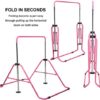 RELIANCER Expandable Gymnastics Bars Junior Training Bar Adjustable Height Gymnastic Horizontal Bars Children Folding Training Monkey Bars Child Gym Climbing Tower Kip Balance Bar for Kids Gymnasts - Image 6