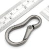 CRAFTMEMORE 2pcs 2 Inches Carabiner Spring Snap Hook Paracord Camping Keychain Accessories Push Gate Spring Clips HR8 - Image 2