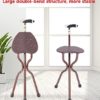 Folding Cane with Seat Adjustable Height Walking Cane and Chair Combo Heavy Duty Chair Cane Walking Stick 350 lbs Capacity - Image 3