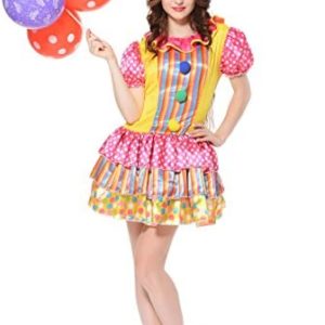 flatwhite Women's Color Circus Clown Costume