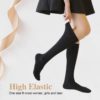 DOOVID Casual Knee High Socks for Women Tube Socks Elasticity Athletic Socks Thin Stripe Knee High Stockings - Image 5