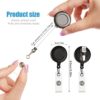 10 Pack Retractable ID Name Badge Holder Reels with Swivel Alligator Clip and Vinyl Card Strap for Nurse Office Worker - Image 2