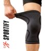 2 Pack Compression Knee Sleeves - Knee Braces For Knee Pain Women - SPORTIFY - Knee Compression Sleeves Men - Knee Pads Volleyball Women - Acl Knee Brace - Best Knee Brace For Meniscus Tear - Rodilleras Para Gym - Rodilleras Para Dolor De Rodillas - Knee Support For Men - Gym Accessories For Women (PINK/BLACK MEDIUM) - Image 2