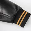 Winter Top Coat Motorcycle Jacket Men Sleeve Leather Long Imitation Zipper Men's Coats Jackets Winter Coats (Black-C, L) - Image 5