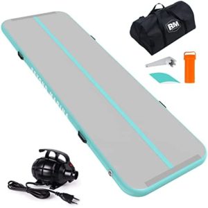 BEYOND MARINA Air Gymnastics Tumble Track 4/8 inches Thickness Inflatable Tumbling 10ft/13ft/16ft/20ft Air Mats for Home Use Training/Cheerleading/Yoga/Water with Electric Pump