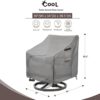 Okcool Outdoor Swivel Chair Cover 2 Pack,Outdoor Furniture Patio Chair Covers Waterproof Clearance,(30" W x 34" D x 38.5" H) Outdoor Lawn Patio Furniture Covers,Grey - Image 2