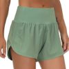THE GYM PEOPLE Womens High Waisted Running Shorts Quick Dry Athletic Workout Shorts with Mesh Liner Zipper Pockets - Image 3