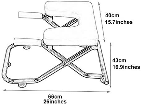 Priority Culture Inversion Bench Yoga Headstand Bench Handstand Machine Can Support 440Lbs Foldable Inversion Chair Prevent Back Diseases (Color : Black, Size : 406643cm) - Image 7