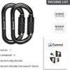 CAMNAL Heavy Duty Carabiner, 25kn(About 5620 lbs) Oval Carabiner Clip O-Shape Rock Climbing Carabiner Lightweight Caribeener for Climbing, Mountaineer, Aerial Work - Image 6