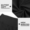YOLIX 7 Pack High Waisted Leggings for Women, Black Soft Workout Athletic Yoga Leggings - Image 4