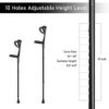 BeneCane Forearm Canes Lightweight Arm Crutch Adjustable Ergonomic Comfortable on Wrist Non Skid Rubber Tips - Image 5