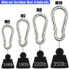 MYUYONG 6 PCS 304 Stainless Steel Carabiner Spring Snap Hook for Keys Swing Set Camping Fishing Hiking Traveling - Image 3