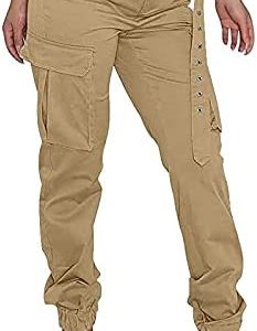 DUOWEI Woman Plus Size Corduroy Pants Women Cargo Pants Casual High Waist Jogger Pants Loose Outdoor Twill 20 Yoga Pants