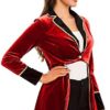 Moily Women's Velvet Victorian Steampunk Tailcoat Ringmaster Circus Show Blazer Jacket Party Wear - Image 4