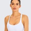 CRZ YOGA Women's Strappy Sports Bra - Criss Cross Back Padded Low Impact Sexy Cute Workout Yoga Bra - Image 2