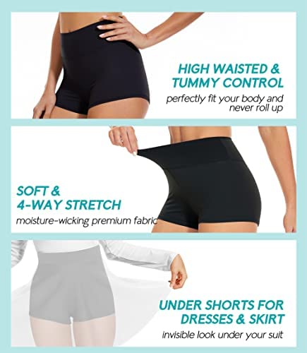 GAYHAY Workout Yoga Shorts for Women, 3 Inches High Waisted Soft Spandex Biker Shorts Women Dance Volleyball Booty Shorts - Image 3