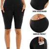 WHOUARE 4 Pack Biker Yoga Shorts with Pockets for Women,High Waisted Athletic Running Workout Gym Shorts Tummy Control - Image 3