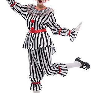 EraSpooky Women Halloween Creepy Circus Clown Costume