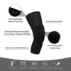 REACHSTOP Basketball Knee Pads Volleyball Kneepad Honeycomb Crashproof Antislip Leg Sleeve Protective Pad Support Guard Padded Compression Wear Hexpad - 2 Packs (Black, L) - Image 3