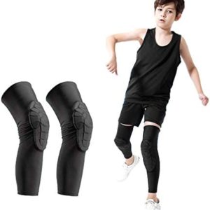 Luwint Children Volleyball Knee Arm Pads - Boys & Girls Compression Armour Protective Knee Elbow Guard for Football Basketball Baseball Bowling Tennis Hockey Sports, 1 Pair