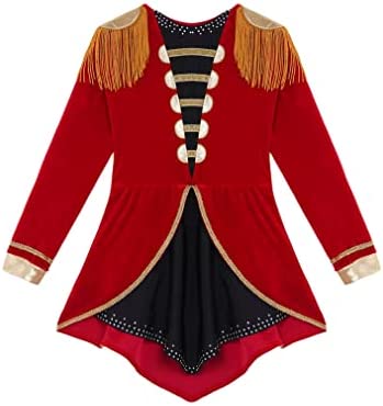 FEESHOW Kids Girls Circus Ringmaster Deluxe Tailcoat Showmen Costume Outfit Tassel Tailcoat for Halloween Cosplay - Image 6