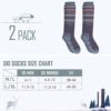 Ski Socks 2-Pack Merino Wool, Over The Calf Non-Slip Cuff for Men & Women - Image 5