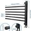 Black Bathroom Towel Rack JSVER Bathroom Towel Rack 6 Arms,Space Saving Towel Holder,Stainless Steel Towel Bar,Towel Racks for Bathroom Wall Mounted - Image 2