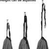 AGGJ Yoga Flying Hammock Swing Aerial-Yoga Hammock Silk Fabric with Carabiner and Daisy Chain for Yoga Anti-Gravity Pilates (Color : Black, Size : 100x280cm) - Image 7