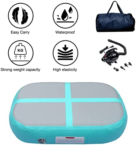 PPXIA Gymnastics Air Roller Air Barrel Inflatable Tumbling Mat, Tumble Track Backhandspring Mat Gymnastic Equipment with Pump for Yoga Training Cheerleading Home Use - Image 3