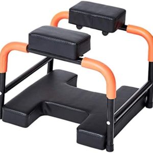 Yoga Headstand Bench Inversion Bench Handstand Machine Can Support 440 Lbs Inversion Chair Multifunctional Fitness Equipment Relieve Back Pain ( Color : Black+Orange , Size : 554336 cm )