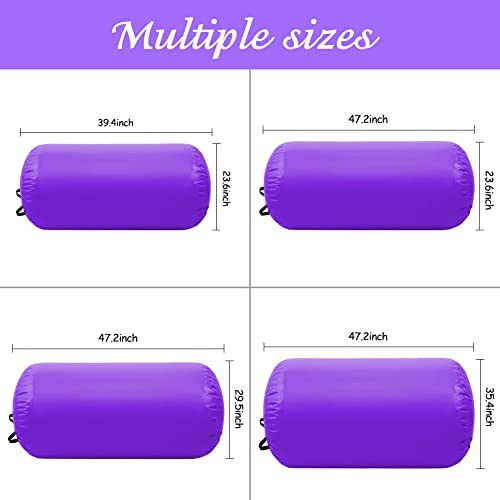 GBVUGY Air Tumbling Mat Tumble Track With Electric Pump,Inflatable Gymnastics Barrel Roller for Home Use,Gym Training,Cheer leading,Yoga - Image 5