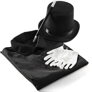 Kids Magician Costume Toy Kit Set for Boy and Girls with Top Hat, Cape, Magic Wand, and White Gloves for Magic Tricks Show and Halloween Costume | Great Gifts For Toddler and 6-8 9-12 year old Kids