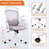 Office Chair, Desk Chair, Ergonomic Home Office Desk Chairs, Mid Back Mesh Computer Chair, Cute Swivel Rolling Task Chair Cushion, Lumbar Support and Flip-up Armrests - Image 7
