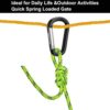 10PCS 3" Aluminum Carabiner Clip D Ring, Caribeener Clips, Spring Snap Hook for Keychain Clip with 10PCS Key Rings for Indoor Outdoor or As A Key Organizer - Image 3