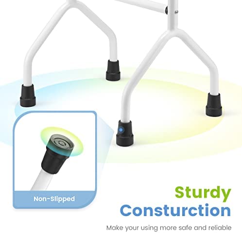 OasisSpace Adjustable Walking Cane 350lbs - Stand Assist Walking Cane with Storage Pouch, Self Standing Cane for Stability, Sit to Stand Walker, Walking Cane for Women and Men - Image 5