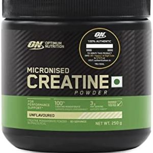 Felon Optimum Nutrition (ON) Micronized Creatine Powder - 250 Gram, 83 Serves, 3g of 100% Creatine Monohydrate per Serve, Supports Athletic Performance & Power, Unflavored.