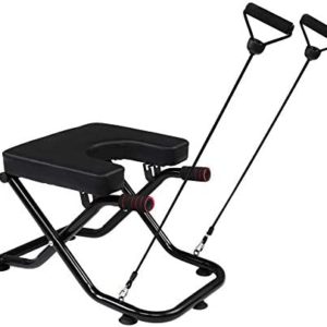 Xgxmz Yoga Headstand Bench, Foldable Inversion Chair with Stretch Bands and Handles, Inverted Training for Home Gym Yoga Studio