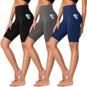 MOREFEEL 3 Pack Buttery Soft Biker Shorts for Women - 5"/8" High Waist Tummy Control Workout Yoga Running Gym Athletic Shorts