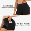 CHRLEISURE Spandex Yoga Shorts with Pockets for Women, High Waisted Workout Booty Shorts 3in - Image 3