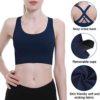Sports Bras for Women Padded High Impact Seamless Criss Cross Back Workout Tops Gym Activewear Bra - Image 6