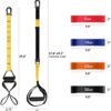 Resistance Training Kit, 2 Adjustable Resistance Bands with Handles + 1 Door Anchor + 4 Resistance Loop Bands, Bodyweight Resistance Bands for Working Out Hold up to 900 lbs Home Gym Equipment - Image 5