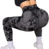 RXRXCOCO Women Seamless Crossover Leggings High Waisted Butt Lifting Workout Yoga Pants - Image 5